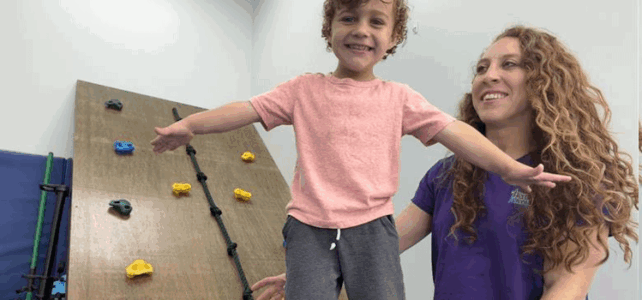 Pediatric Physical Therapy rock wall